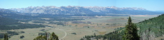 Panorama of the Sawtooth Mountains from the Church Overlook