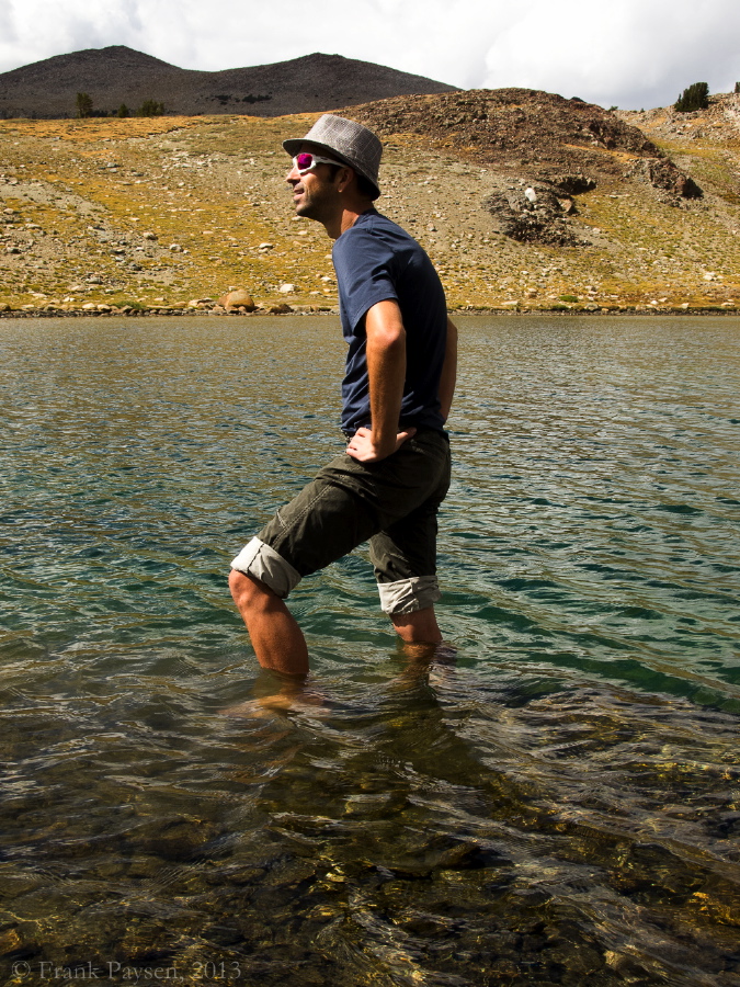 Bogdan enjoys the cool water.