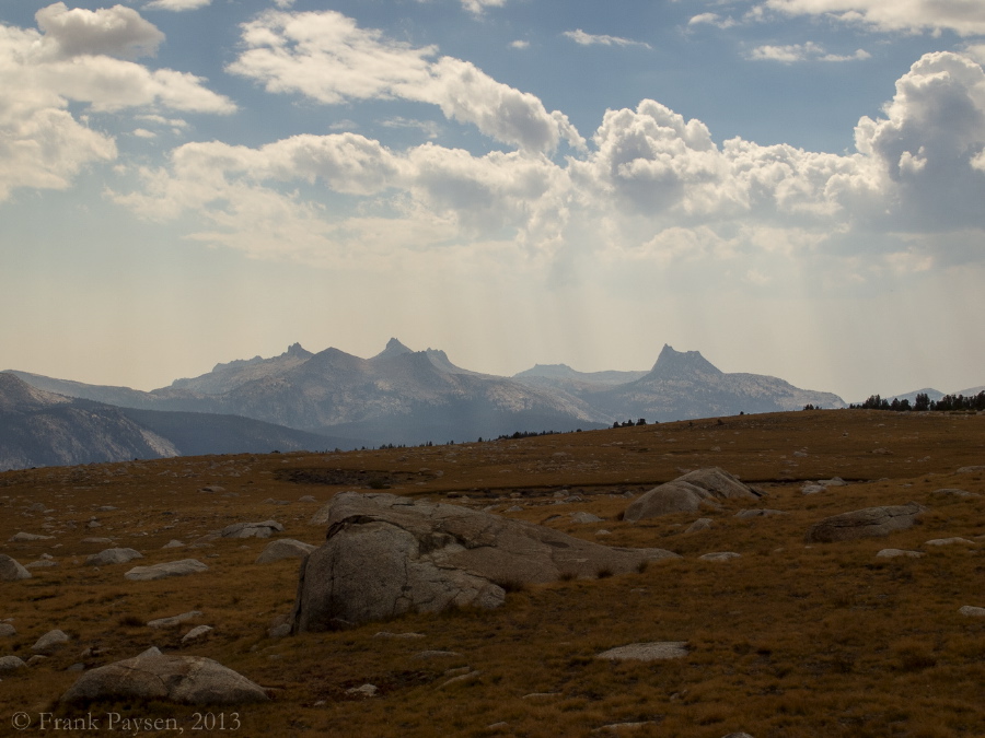 Cathedral Range from the meadow around Gaylor Lake