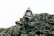 Bill descends the north ridge of Gaylor Peak.