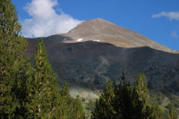 Mt. Dana (13056ft) near sunset; view from Tioga Pass (9945ft)