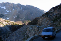 Tioga Rd. (9200ft), looking up Lee Vining Canyon toward Ellery Lake (9477ft)