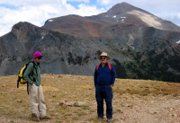 Zach Kaplan (l) and Ron Bobb at Gaylor Saddle (10550ft)