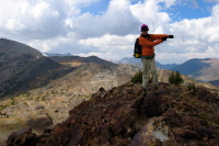 Zach on Gaylor Peak (11004ft); view is to the north