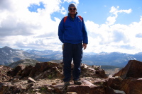 Ron Bobb on Gaylor Peak (11004ft); view is to the south