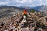 Zach on Gaylor Peak (11004ft); view is to the north