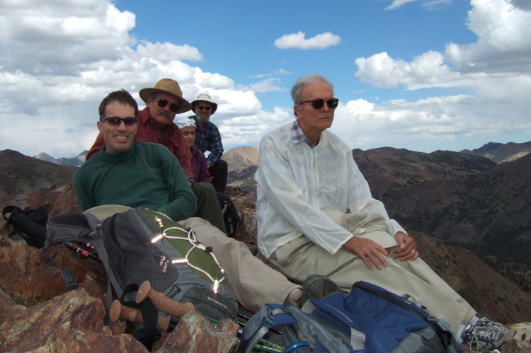 All five of us on Gaylor Peak (11004ft).