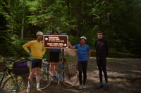 Rich, Jude (behind the sign), Brent, and Bill at Sandy Point Junction.