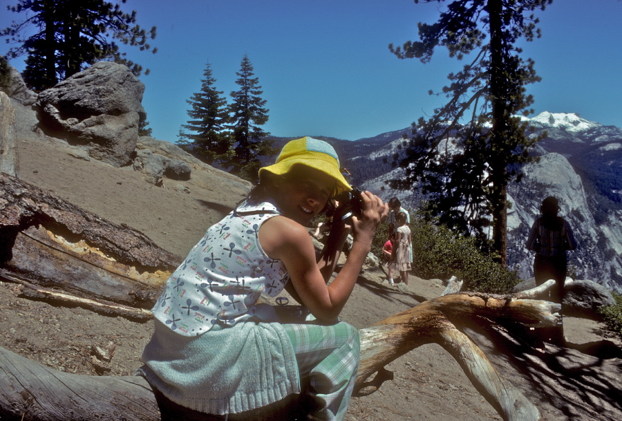 Laura enjoys the view at Washburn Point.