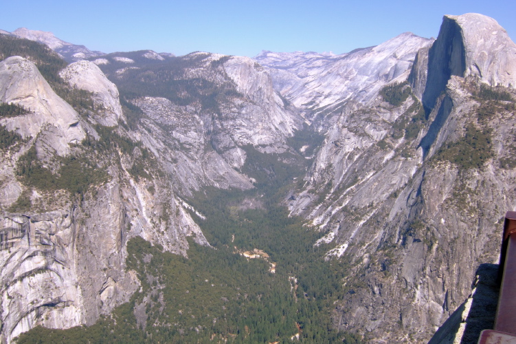 Tenaya Canyon from the Glacier Point railing.