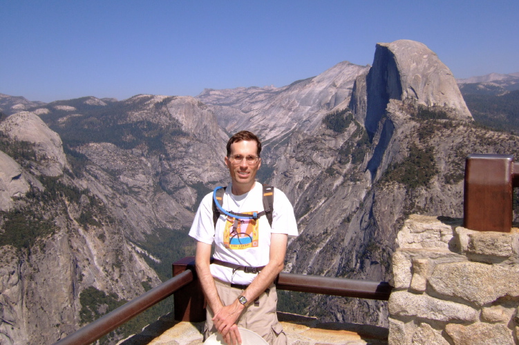 Bill at the railing on Glacier Point (7214ft).