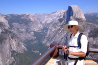 David at the railing of Glacier Point (7214ft).