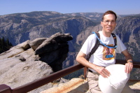 Bill at the Glacier Point railing (7214ft).