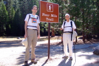 Two intrepid hikers begin their hike (3970ft).