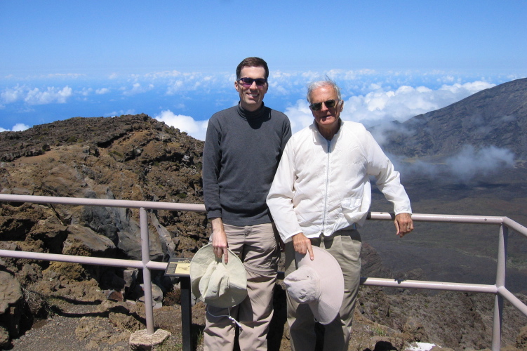 Bill and David at Kalahaku Overlook (9324ft).