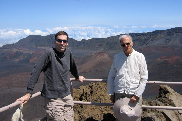 Bill and David at Kalahaku Overlook (9324ft).