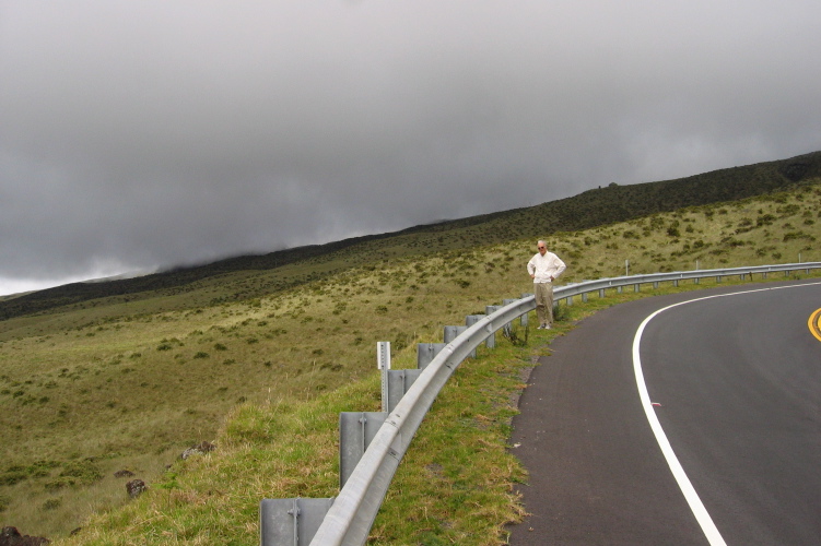 David on the lower slopes of Haleakala.