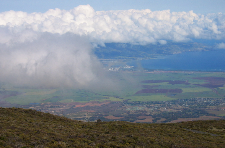 Kahului, Maui from about 7500 feet up Haleakala.