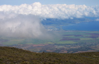 Kahului, Maui from about 7500 feet up Haleakala.