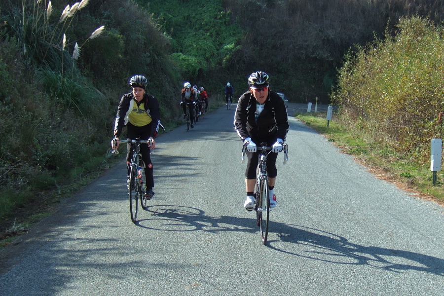 Stephen Berg and Chris Hill on the steep part