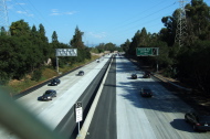 View of CA85 south of bridge