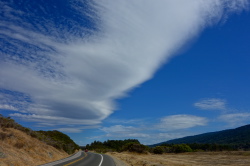 Lenticular clouds seen from Canada Road