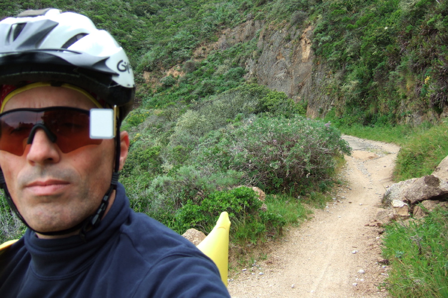 The road occasionally turns to easy singletrack.