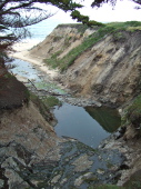 Canada Verde Creek flows into the Pacific.