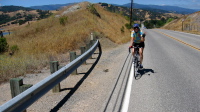 Nita waves for the camera on McKean Rd. near Calero Reservoir (510ft)