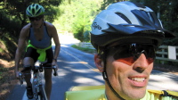 Laura & Bill climb Glen Canyon Rd. (430ft)