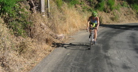 Laura on the upper part of Mtn. Charlie Rd. (1610ft)