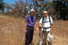 Bill P. and David prepare to hike the Middle Ridge Trail.