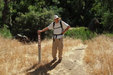 David at the start of the Creekbed Trail that goes to China Hole.