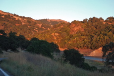 Sunset on the hills near Anderson Reservoir