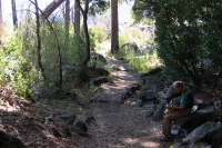 David rests along the Hetch Hetchy trail (4000ft)