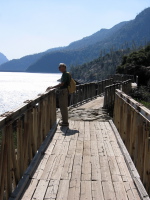 David on the bridges over Falls Creek near Wapama Falls (3920ft)