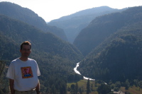 Bill and view of Poopenaut Valley (4290ft)