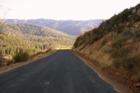 Cherry Rd. descending to the Middle Fork Tuolumne River (3400ft)