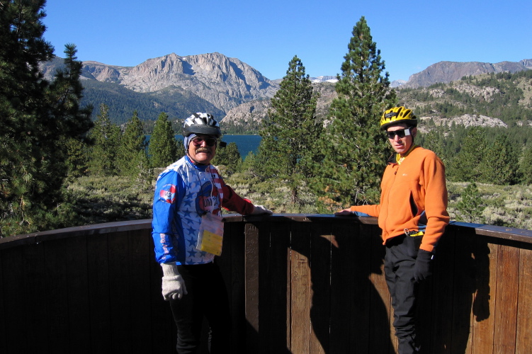 Ron (left) and Zach on the rickety vista tower at Oh Ridge (7790ft)