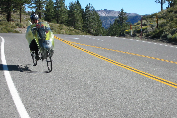 Ron Bobb riding over Oh Ridge (7790ft)