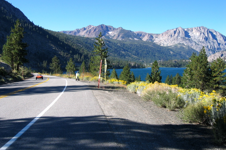 Ron Bobb ahead on CA158 heading into June Lake.