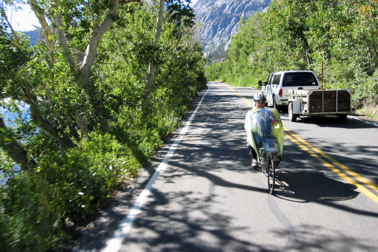 Ron Bobb rides alongside Silver Lake #1 (7230ft)