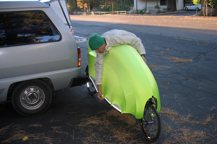 Bill preparing his bike #2.