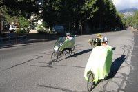 Starting the ride #2: (l to r): Ron Bobb, Zach Kaplan, and Bill (7875ft)