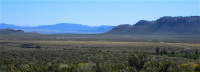 CA120 heading east behind the Mono Craters.