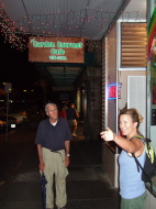 David and Laura outside of the Garden Gourmet Cafe