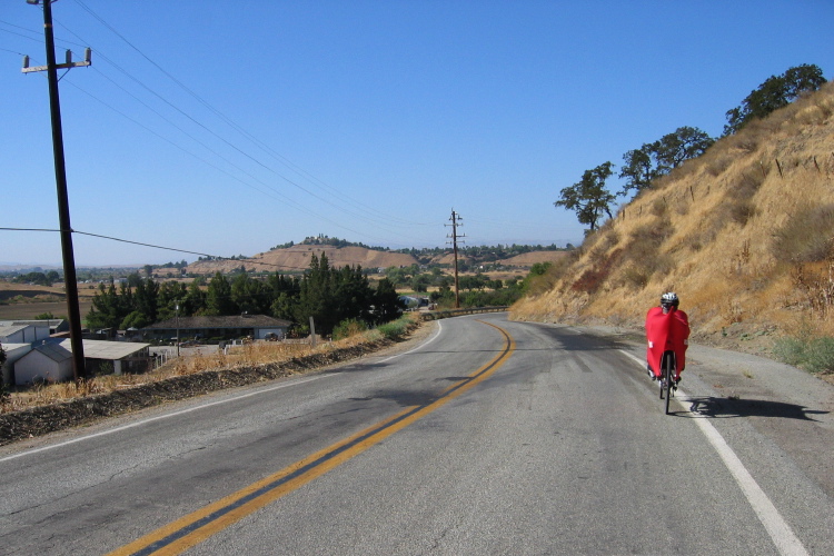 Riding north on Southside Road, Tres Pinos (450ft)