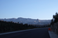 View of Mammoth Crest and Crystal Crag from Lake Mary Rd.