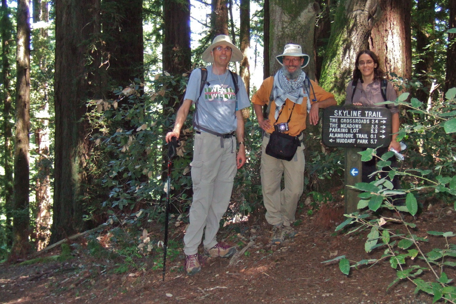 Bill, Frank, and Stella at the top of Wunderlich Park
