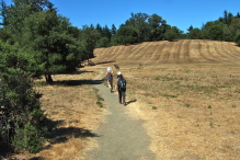 Frank and Stella approach the Meadows junction in Wunderlich Park.